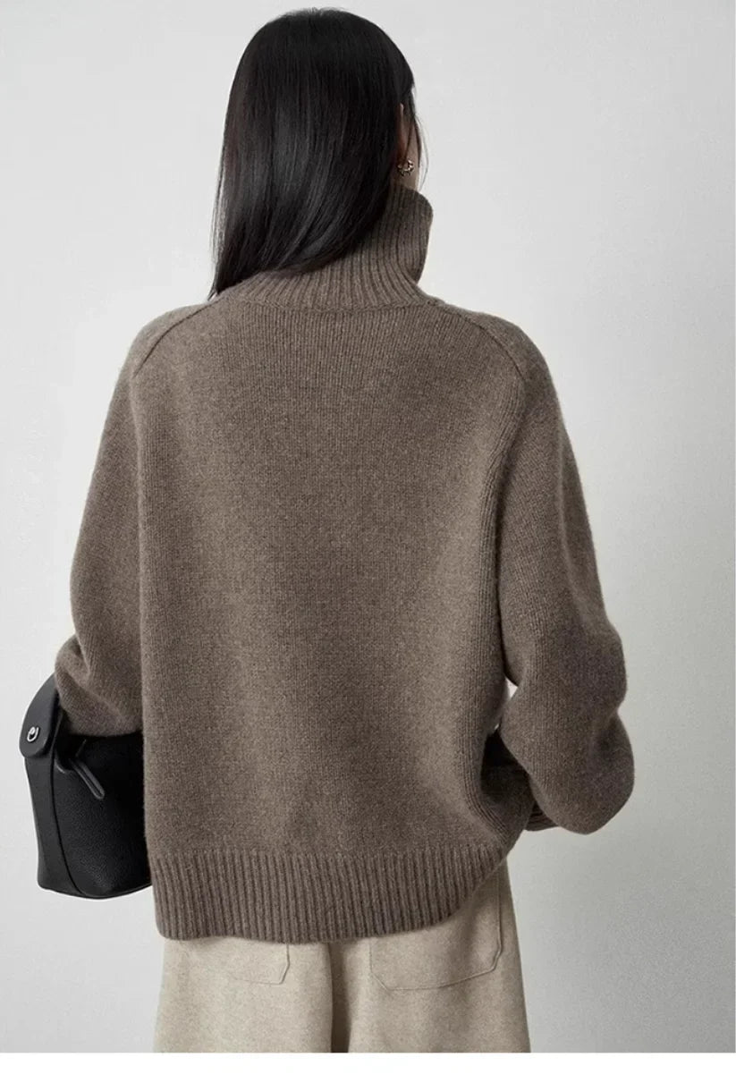 Diane | Relaxed Oversized Long Sleeve Turtleneck Sweater