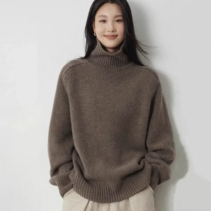 Diane | Relaxed Oversized Long Sleeve Turtleneck Sweater