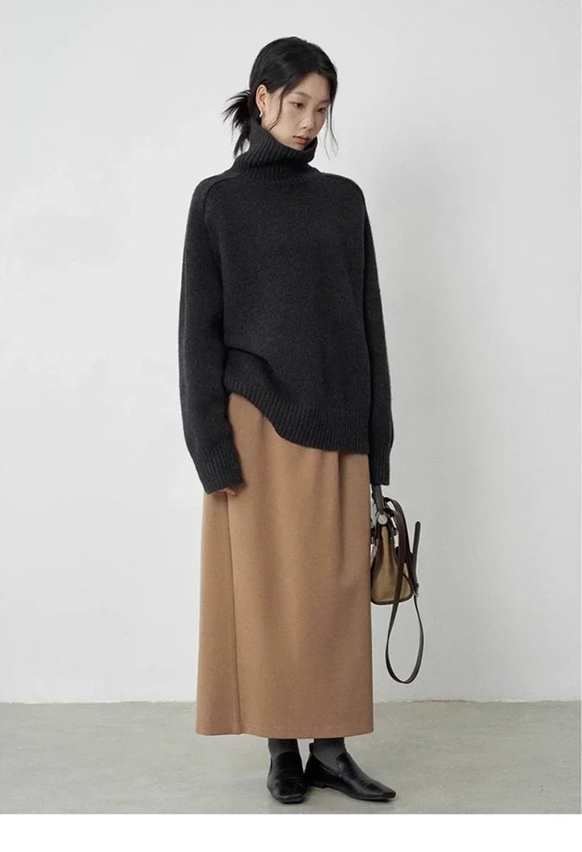 Diane | Relaxed Oversized Long Sleeve Turtleneck Sweater