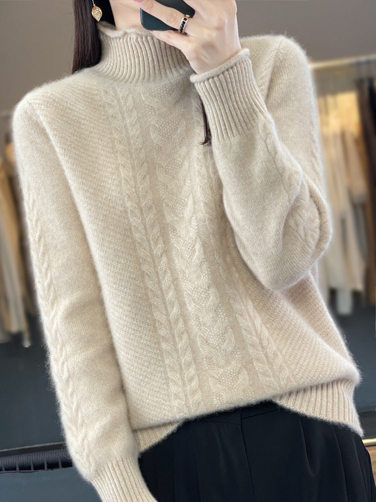 Diane | Timeless Cable Knit Turtleneck Sweater