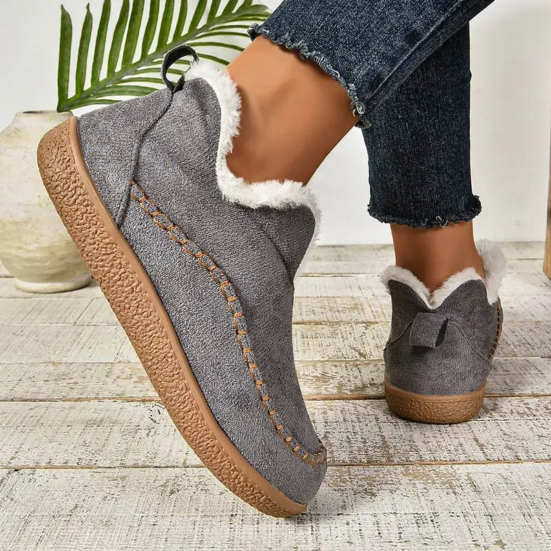 Donna | Classic Fur-Lined Winter Boots with Stitched Trim