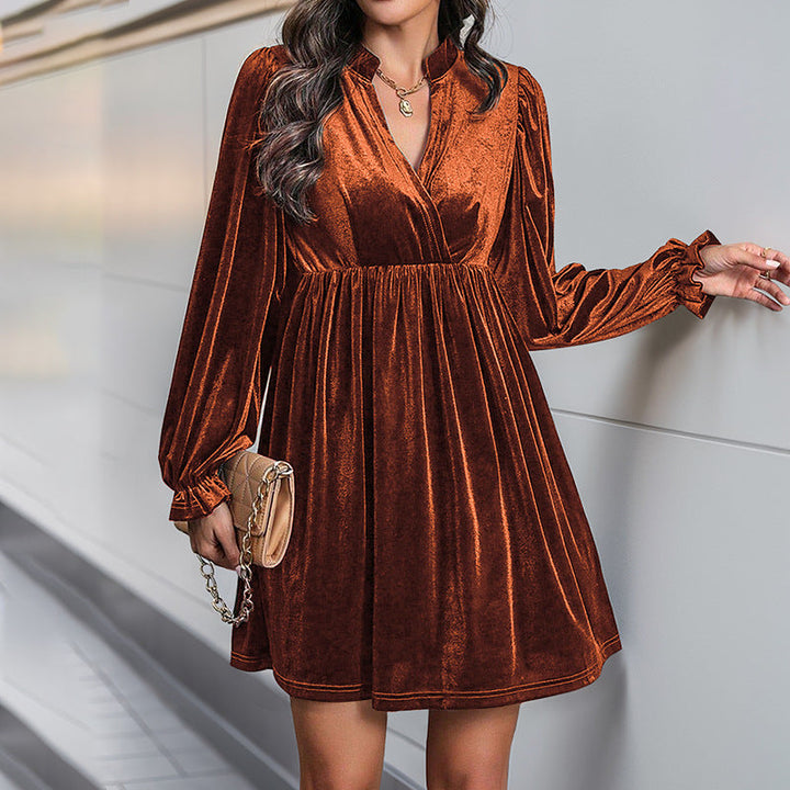 Donna | Effortless Velvet Fall Wedding Guest Dress