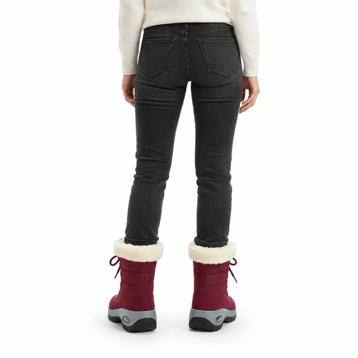 Donna | Plush-Lined Lace-Up Mid-Calf Winter Snow Boots