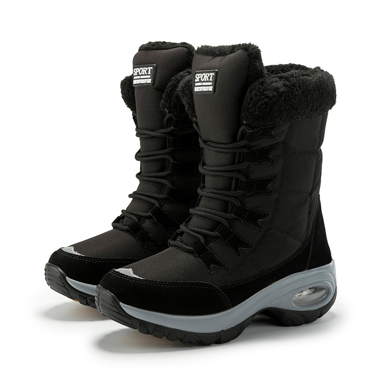 Donna | Plush-Lined Lace-Up Mid-Calf Winter Snow Boots