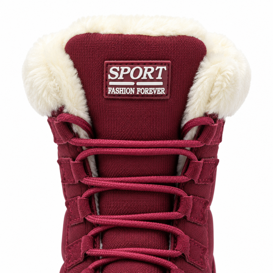 Donna | Plush-Lined Lace-Up Mid-Calf Winter Snow Boots