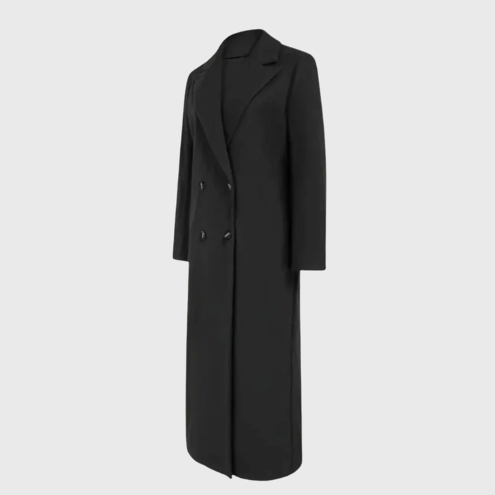 Donna | Sophisticated Double Breasted Long Pea Coat