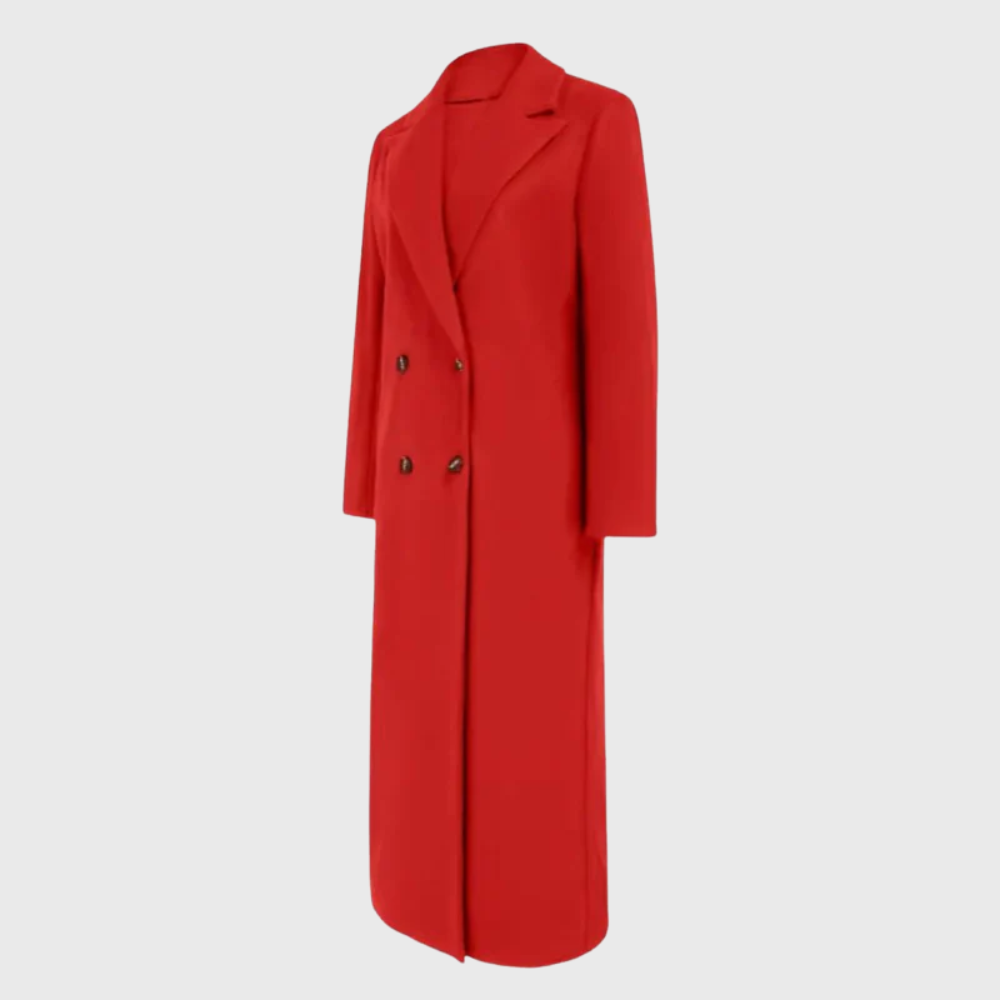 Donna | Sophisticated Double Breasted Long Pea Coat