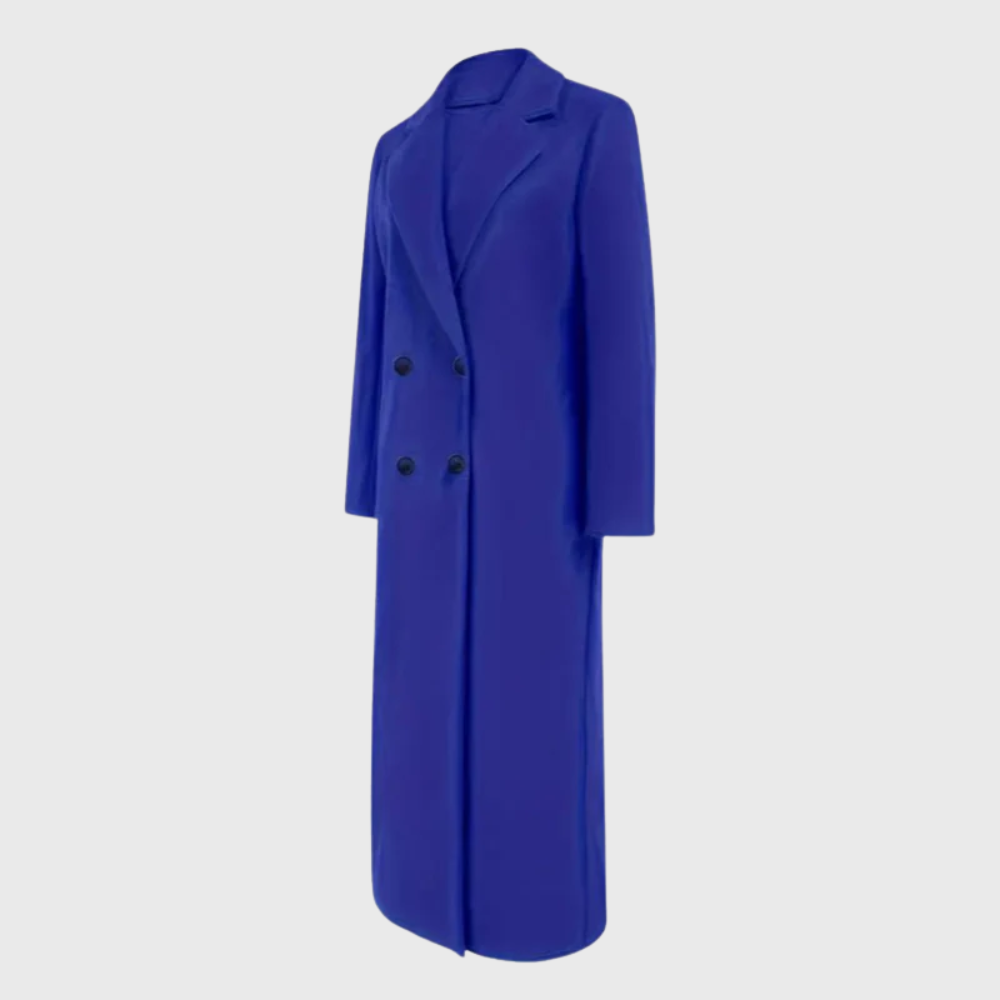 Donna | Sophisticated Double Breasted Long Pea Coat