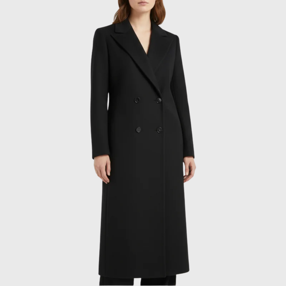 Donna | Sophisticated Double Breasted Long Pea Coat