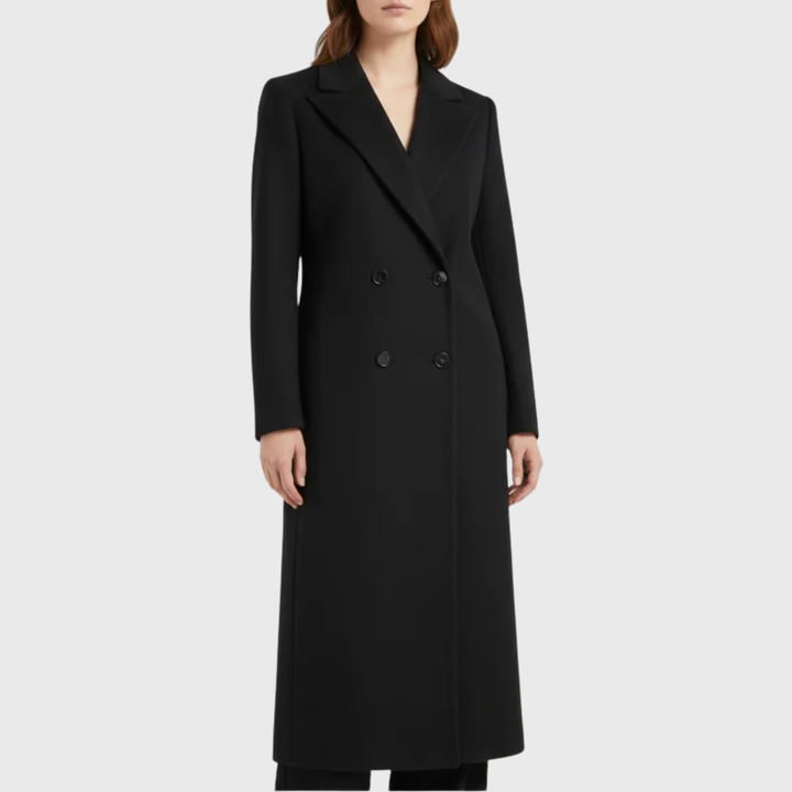 Donna | Sophisticated Double Breasted Long Pea Coat