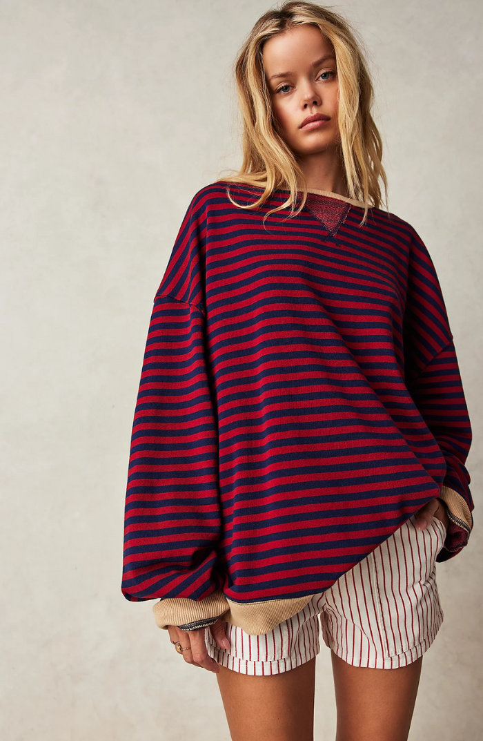 Donna | Sophisticated Striped Oversized Sweater