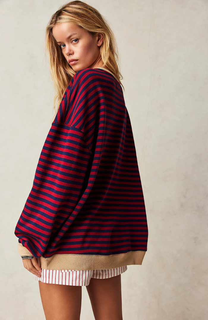 Donna | Sophisticated Striped Oversized Sweater