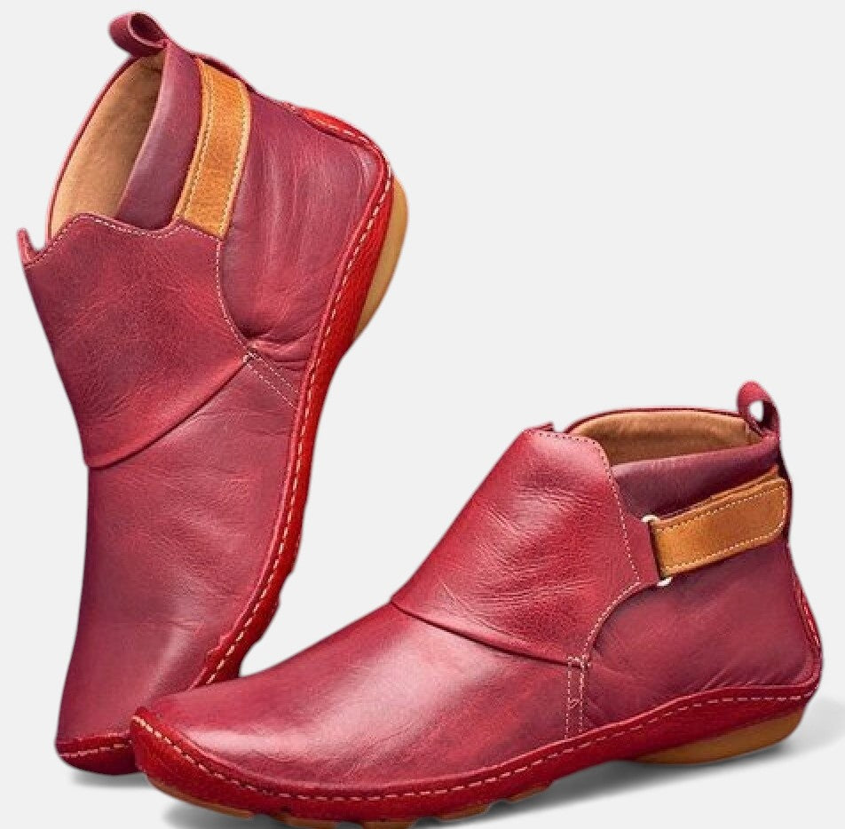 Donna | Wide Fit Flat Slip-On Ankle Boots