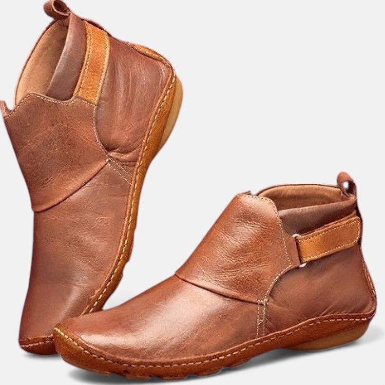 Donna | Wide Fit Flat Slip-On Ankle Boots