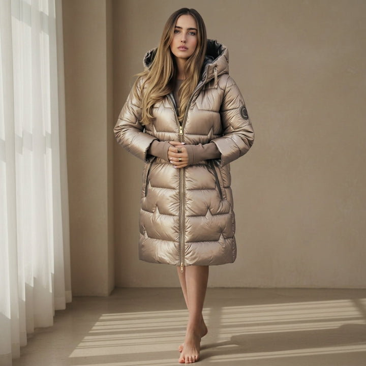 Dorothy | Effortless Long Quilted Hooded Puffer Jacket