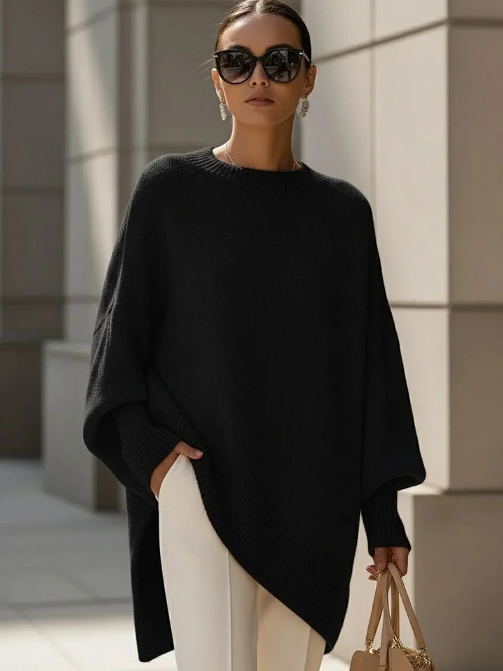 Dorothy | Effortless Oversized Asymmetric Hem Knit Sweater