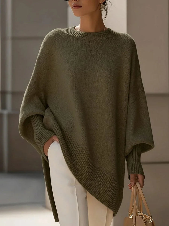 Dorothy | Effortless Oversized Asymmetric Hem Knit Sweater