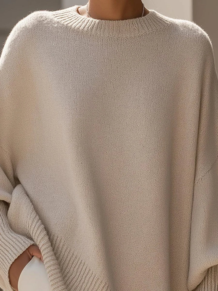 Dorothy | Effortless Oversized Asymmetric Hem Knit Sweater
