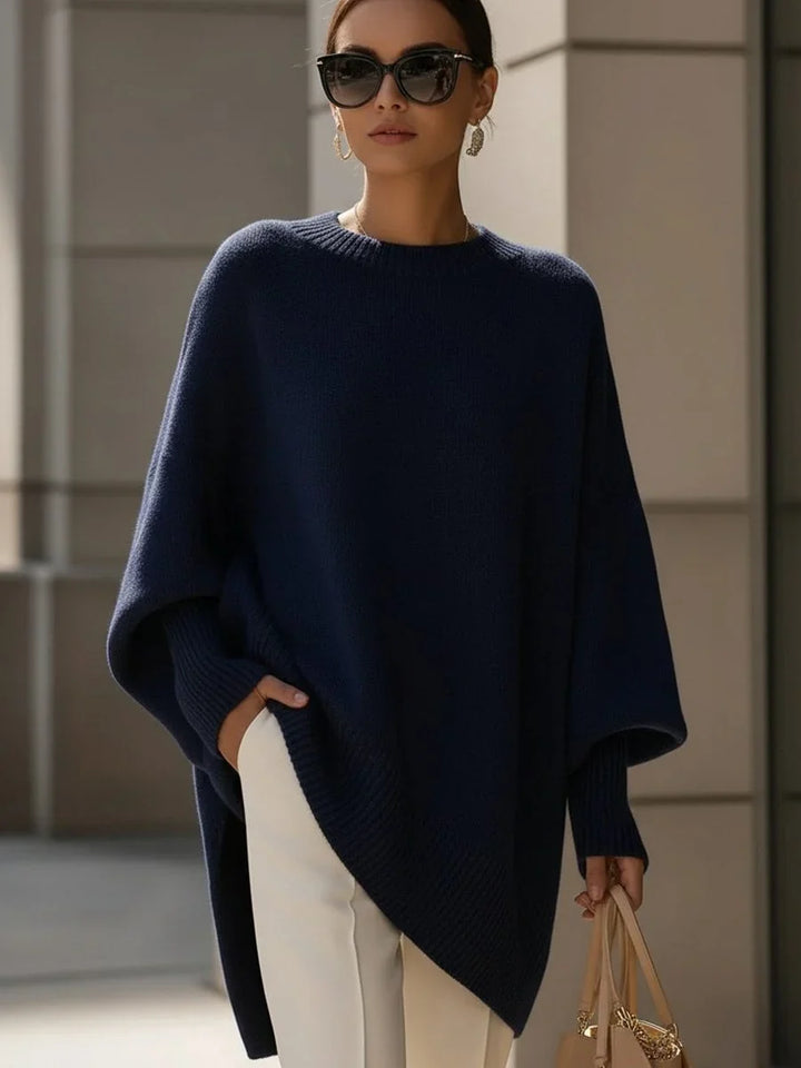 Dorothy | Effortless Oversized Asymmetric Hem Knit Sweater