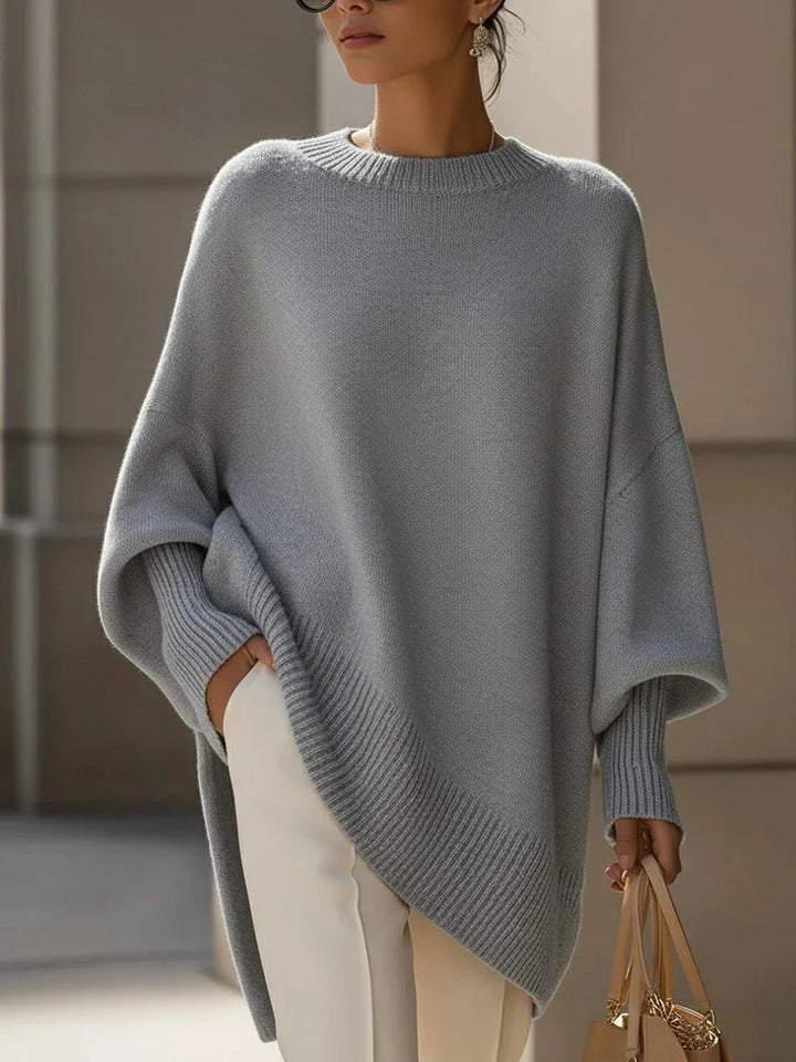 Dorothy | Effortless Oversized Asymmetric Hem Knit Sweater