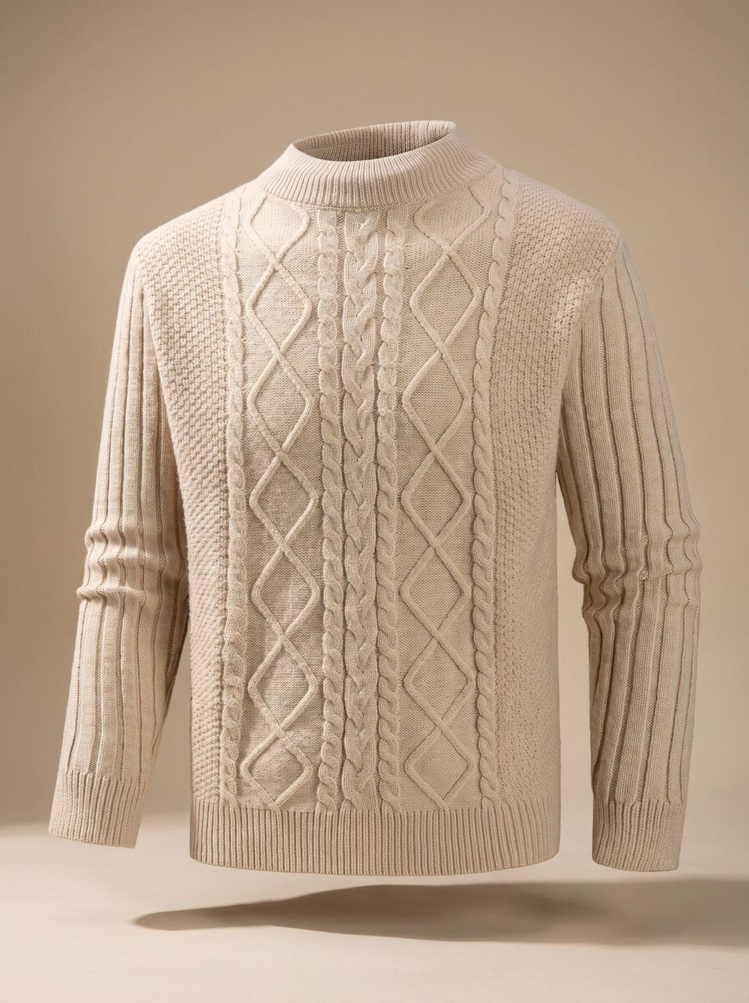 Dylan | Cozy Mock Neck Cable Knit Mens Sweaters