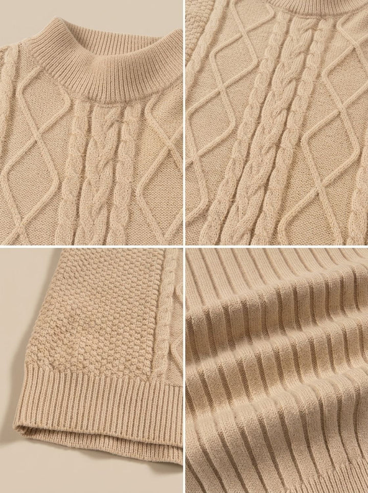 Dylan | Cozy Mock Neck Cable Knit Mens Sweaters