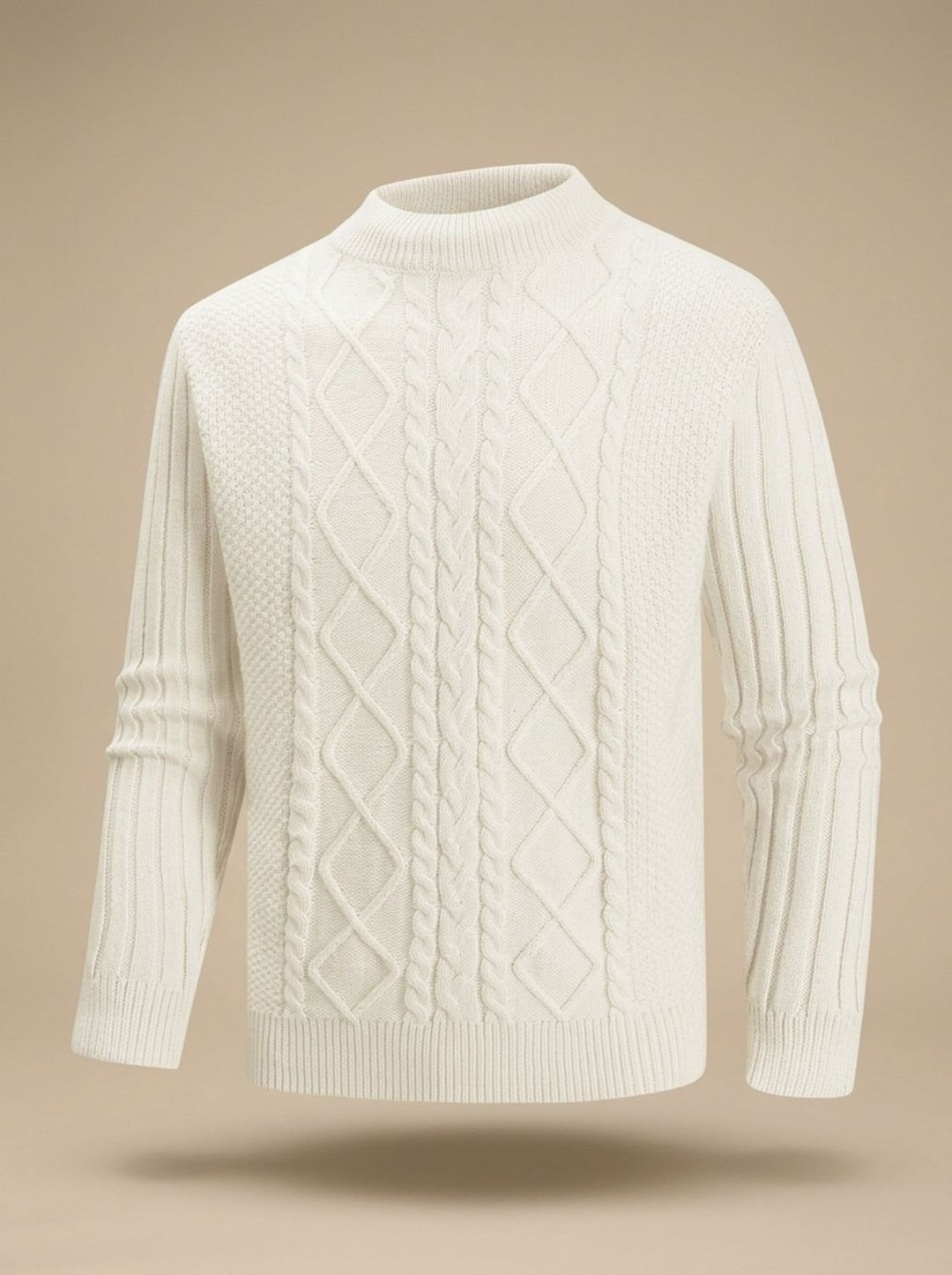 Dylan | Cozy Mock Neck Cable Knit Mens Sweaters