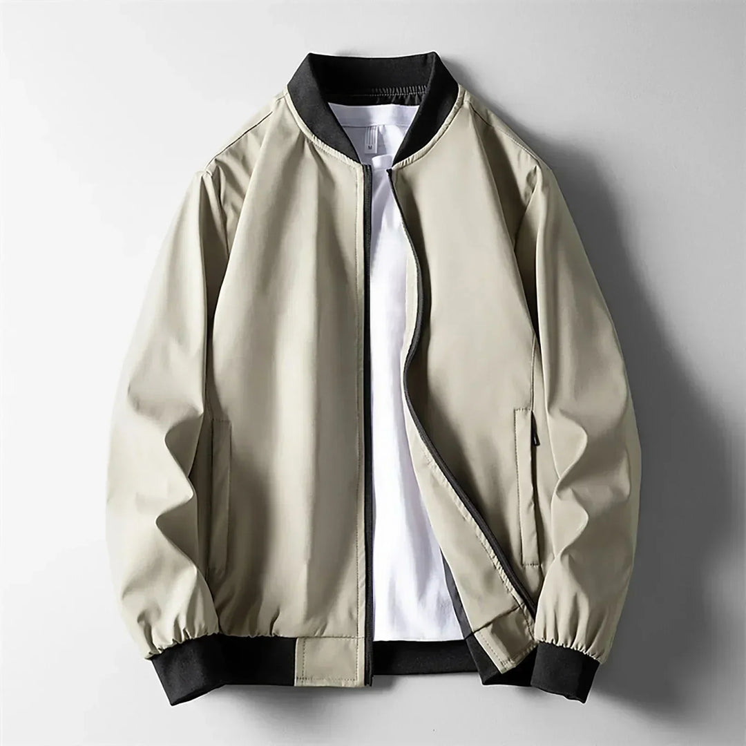 Dylan | Effortless Zip-Up Bomber Jacket with Ribbed Trim