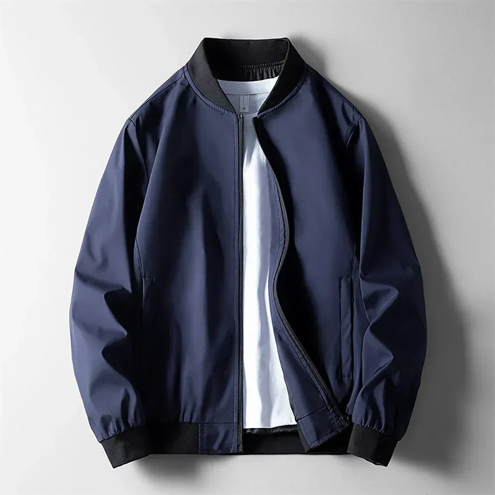 Dylan | Effortless Zip-Up Bomber Jacket with Ribbed Trim
