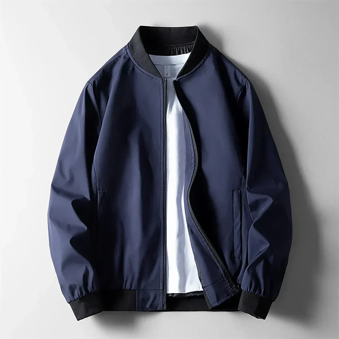 Dylan | Effortless Zip-Up Bomber Jacket with Ribbed Trim