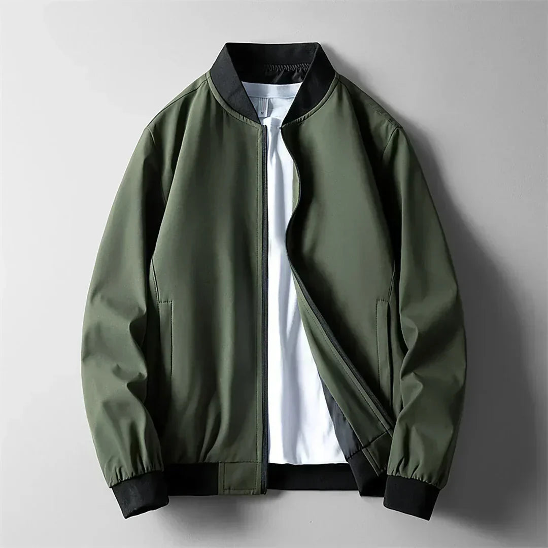 Dylan | Effortless Zip-Up Bomber Jacket with Ribbed Trim