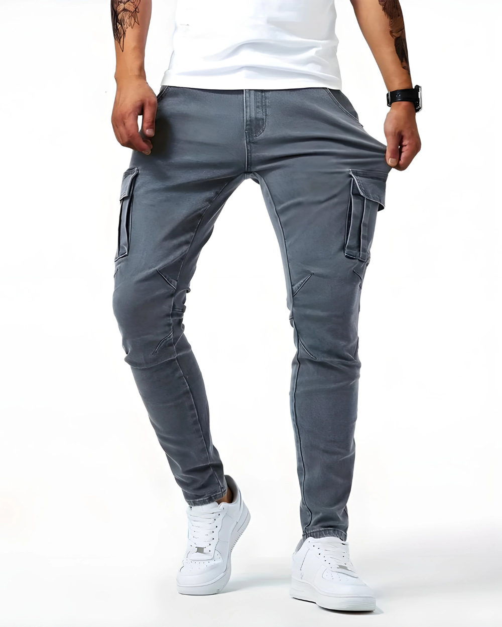 Dylan | Sophisticated Slim Fit Stretch Cargo Pants