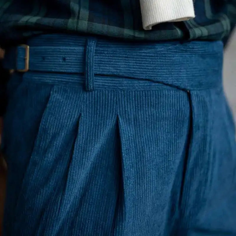 Edward | Refined Double Pleated Gurkha Corduroy Pants