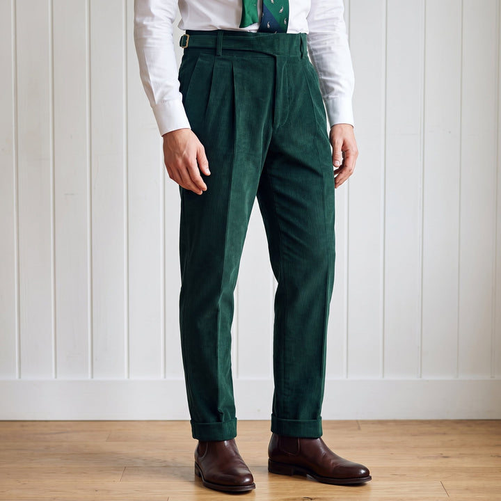 Edward | Refined Double Pleated Gurkha Corduroy Pants