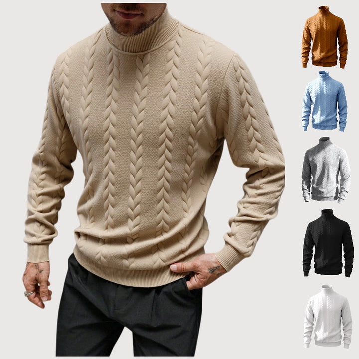 Elijah | Chic Cable Knit Turtleneck Sweater