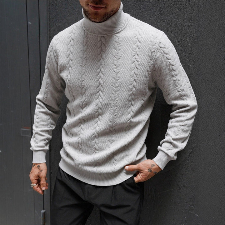 Elijah | Chic Cable Knit Turtleneck Sweater