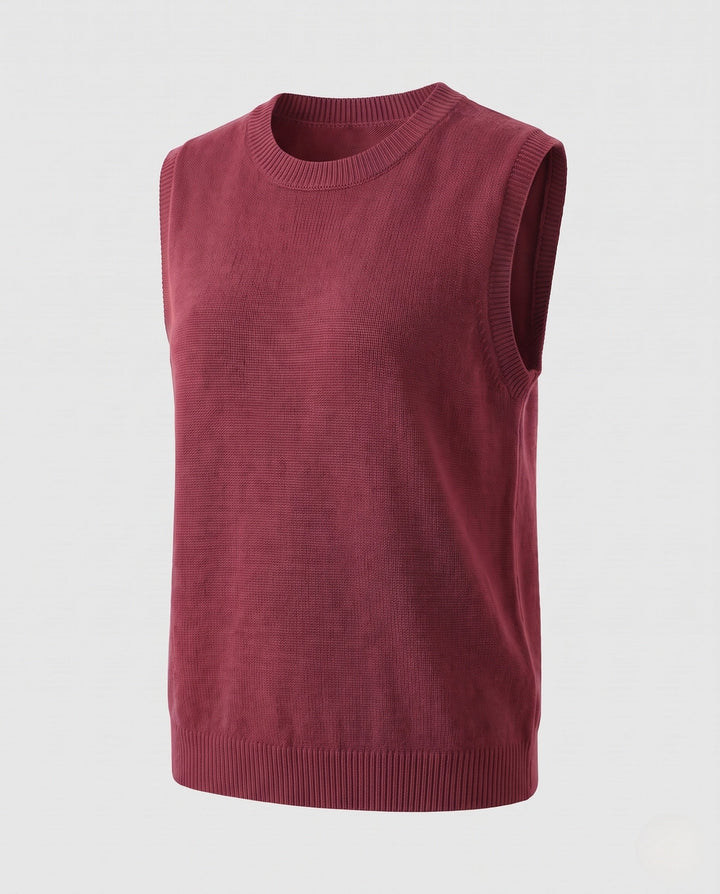 Elizabeth | Cozy Fine Knit Crewneck Sweater Vest