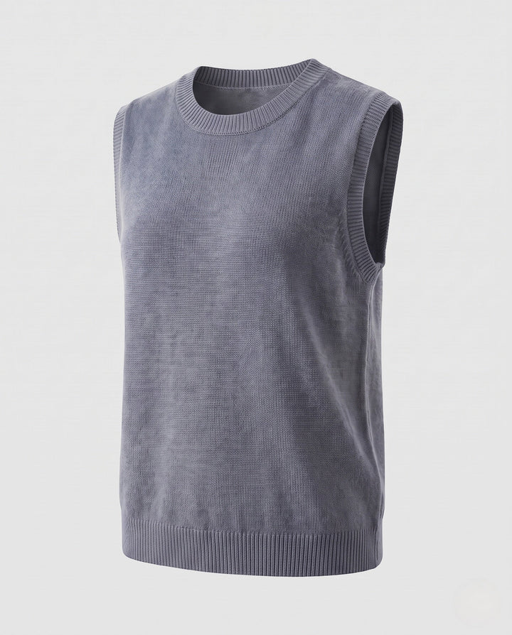Elizabeth | Cozy Fine Knit Crewneck Sweater Vest