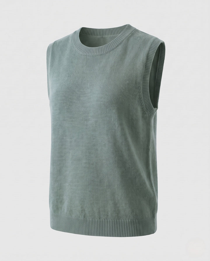 Elizabeth | Cozy Fine Knit Crewneck Sweater Vest