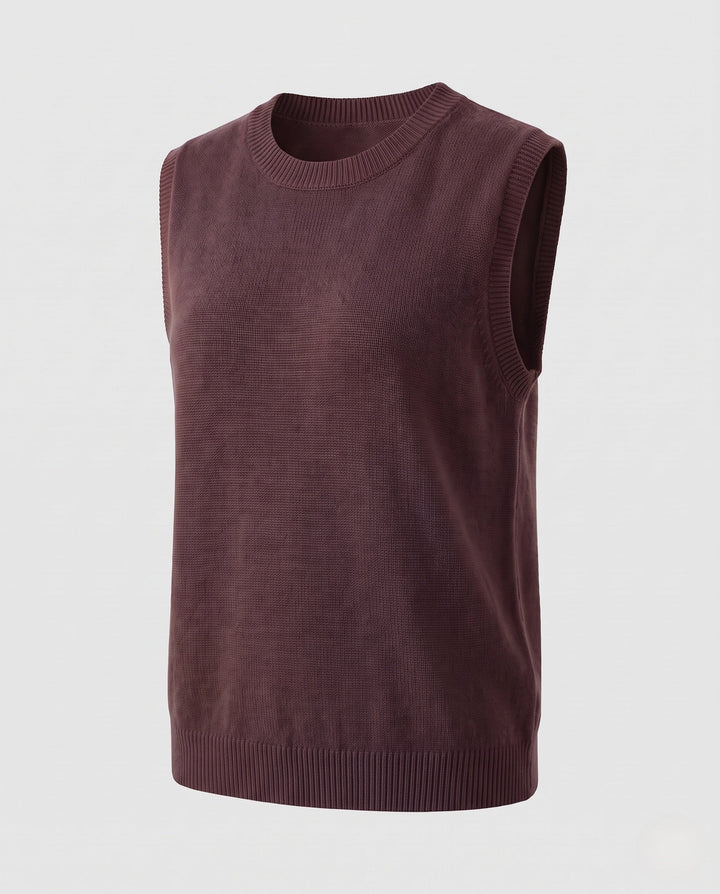 Elizabeth | Cozy Fine Knit Crewneck Sweater Vest
