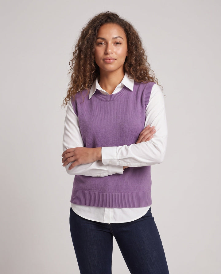 Elizabeth | Cozy Fine Knit Crewneck Sweater Vest