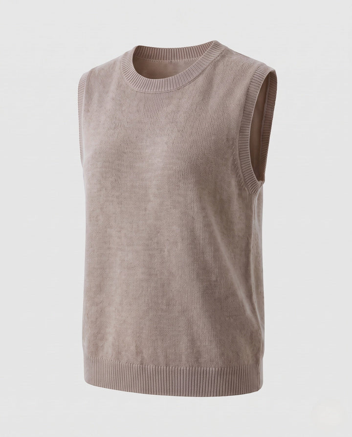 Elizabeth | Cozy Fine Knit Crewneck Sweater Vest