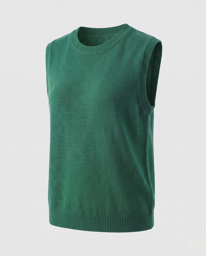 Elizabeth | Cozy Fine Knit Crewneck Sweater Vest