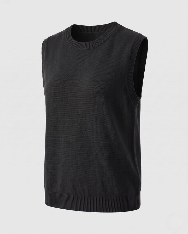 Elizabeth | Cozy Fine Knit Crewneck Sweater Vest