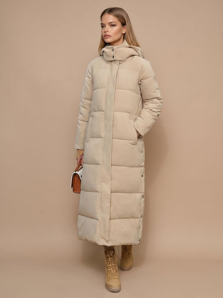 Elizabeth | Long Quilted Hooded Winter Puffer Jacket