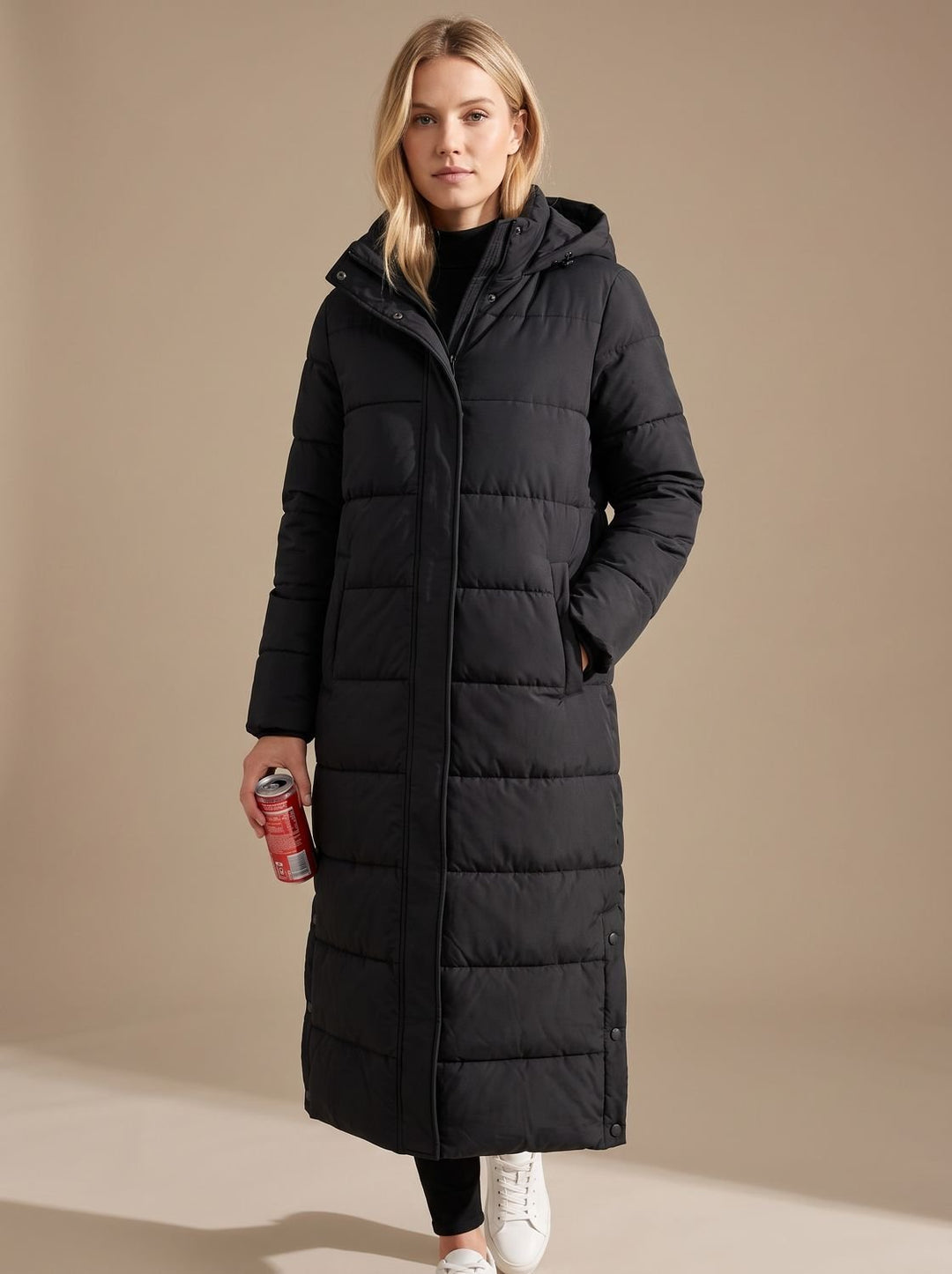 Elizabeth | Long Quilted Hooded Winter Puffer Jacket