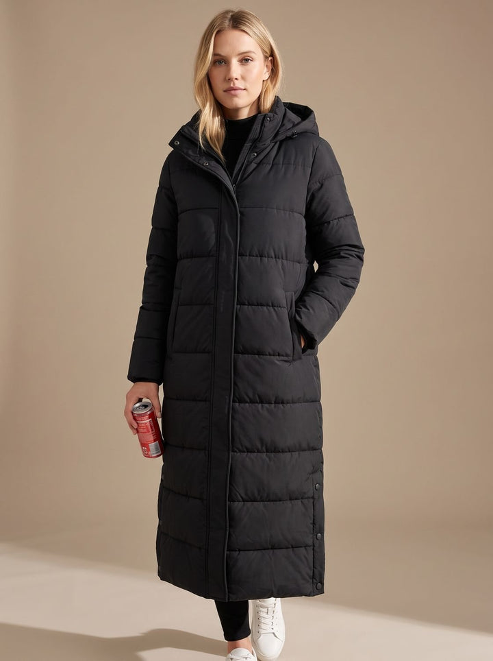 Elizabeth | Long Quilted Hooded Winter Puffer Jacket