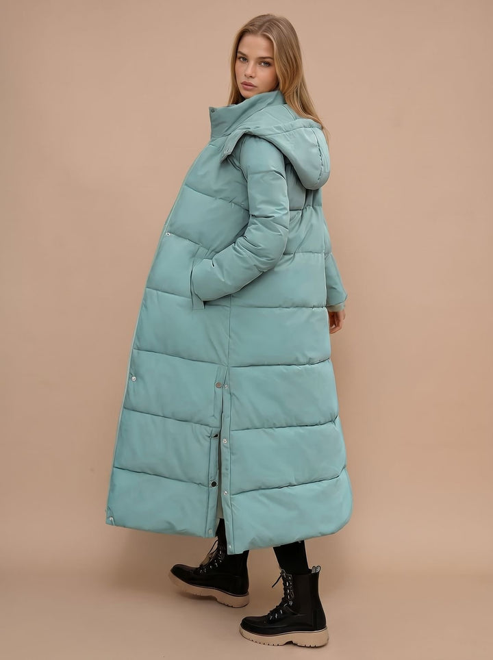 Elizabeth | Long Quilted Hooded Winter Puffer Jacket