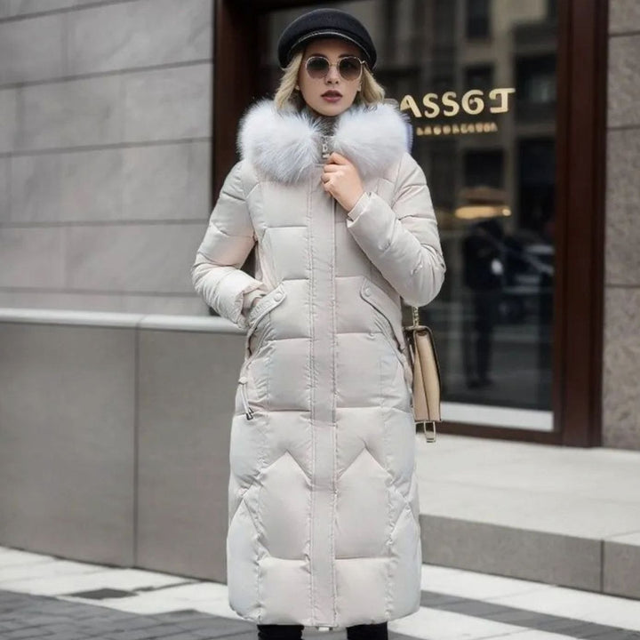 Emily | Effortless Long Quilted Hooded Winter Puffer Jacket