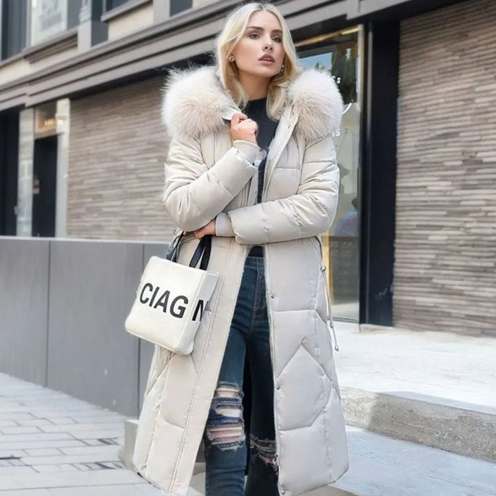 Emily | Effortless Long Quilted Hooded Winter Puffer Jacket
